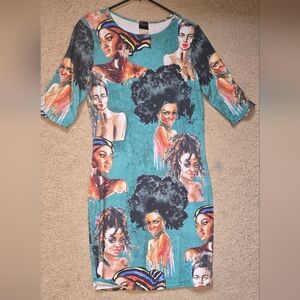 Afro-Centric Woman Print Dress